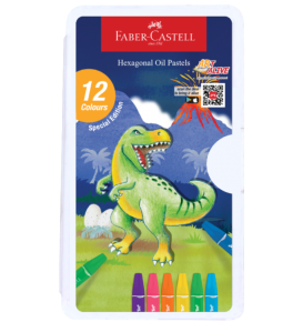 Bút Sáp Dầu Lục Giác, 12 Màu - Dinosaur